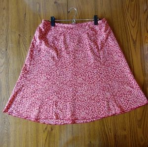 Red and Pink Floral Norton McNaughton Skirt